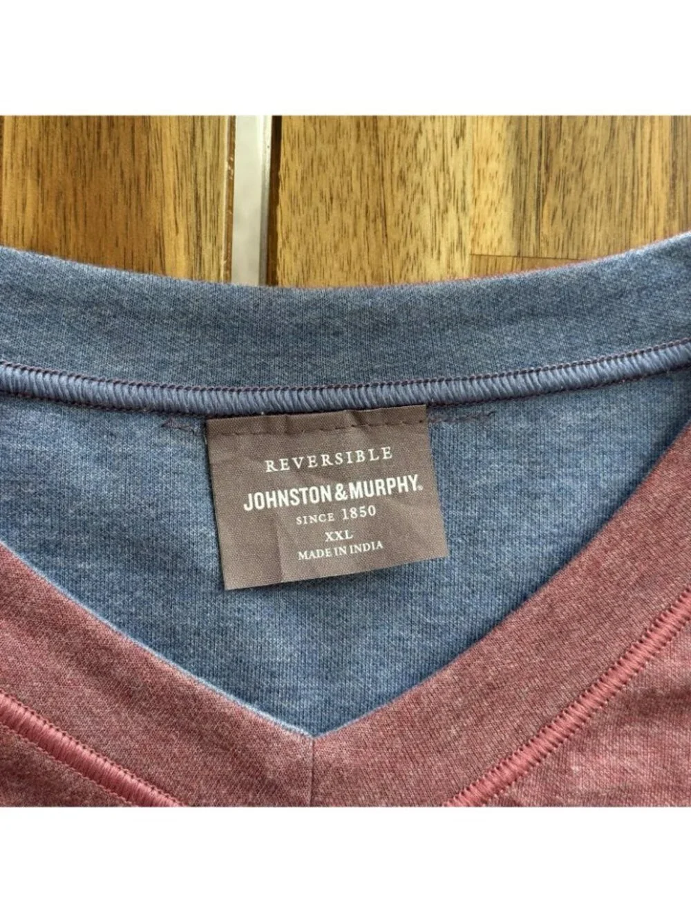 Johnston & Murphy Reversible Long Sleeve Pullover in Red And Blue‎ Men’s XXL